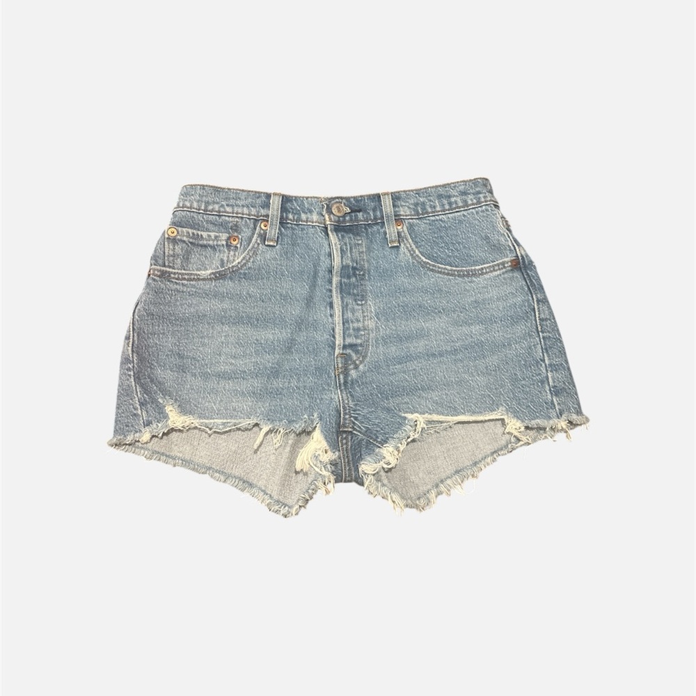 Levi’s Distressed Denim Shorts Size 29 Button Fly Cutoff Jean Shorts
